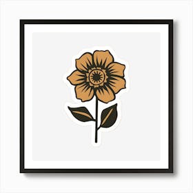 Flower Sticker 1 Art Print