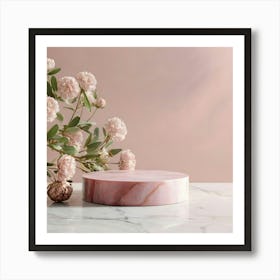 Pink Marble Cake 3 Art Print