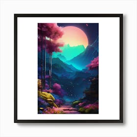 Landscape With Trees Art Print