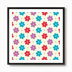 Abstract Art Pattern Colorful Artistic Flower Nature Spring Art Print