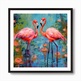Flamingos 1 Art Print
