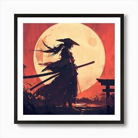 Moonlight Ronin Art Print