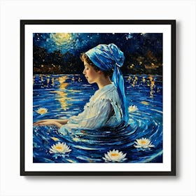 A Gallery Of Classical Oil Paintings Showcasing Renaissance Masters Monets Water Lilies Causing Ri 17565839 Art Print