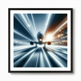 Airport At Night Art Print