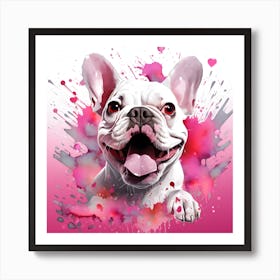 Frenchie Cute Art By Csaba Fikker 032 Art Print