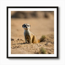 Meerkat - Meerkat Stock Videos & Royalty-Free Footage 1 Art Print