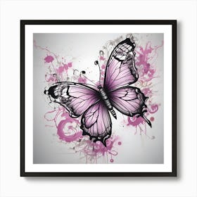 Butterfly Tattoo 5 Art Print