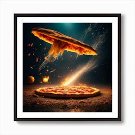 Pizza In Space Art Print