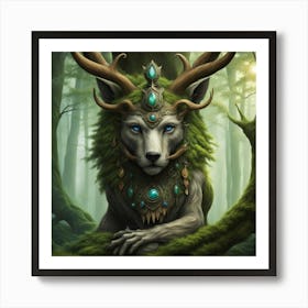 Wolf In The Forest Art Print