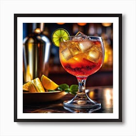 Cocktail On A Bar 3 Art Print