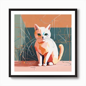 Cat Painting 1 Art Print