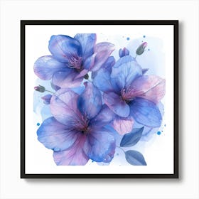 Watercolor Flowers Art Print