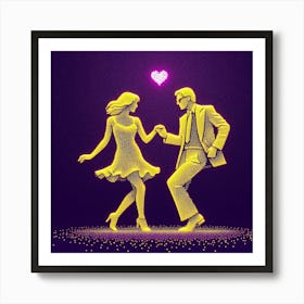 A man and a woman dancing Art Print