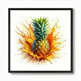 Pineapple Splash 2 Art Print
