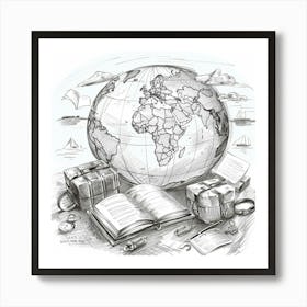 World Map 1 Art Print