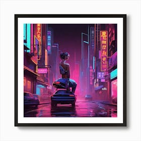 Neon City 2 Art Print