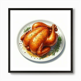 Roasted Chicken Art Print