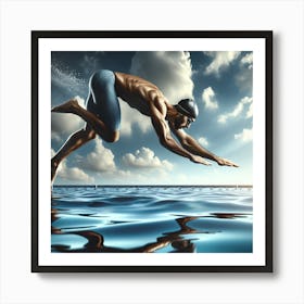 Olympic Swimmer Art Print