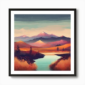 Landscape Painting 6 Art Print