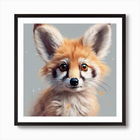 Cute little fox Art Print