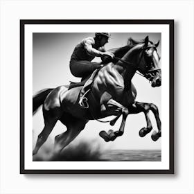 Jockey On Horseback Art Print