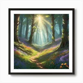 Path In The Woods 18 Art Print