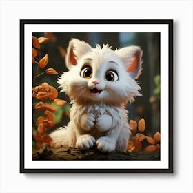 Cat In The Woods Art Print