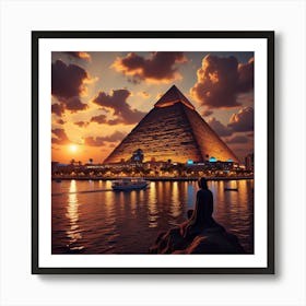 Sunset In Egypt 1 Art Print