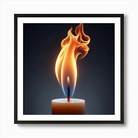 Burning Candle Art Print