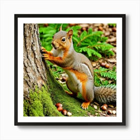 Squirrels Rodents Wildlife Cute Bushytail Nut Loving Agile Climbers Foragers Furry Playful (6) Art Print