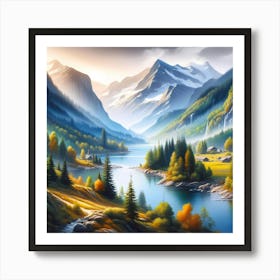 Switzerland Landscape Art Print