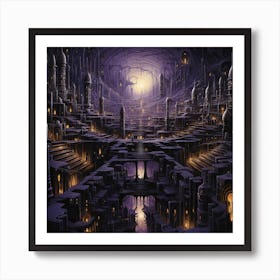 Dark City 1 Art Print