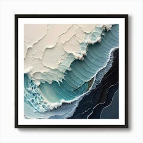 Abstract Wave Painting 3 Art Print