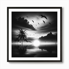 Black And White Painting 24 Art Print