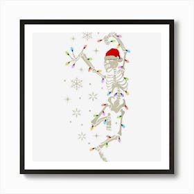 Skeleton Christmas Skeleton Funny Dancing For Men Women Art Print