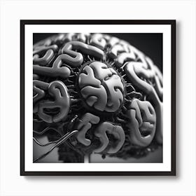 Brain With Wires 9 Art Print