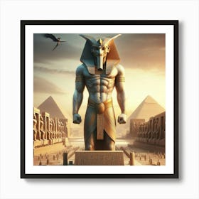 Horus Titan Statue Art Print