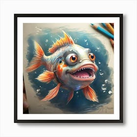 Fish Drawing 5 Art Print