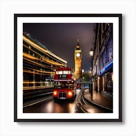 Double Decker Bus In London Art Print