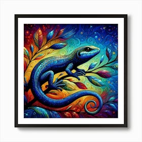 Lizard Painting Art Print