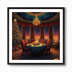 Christmas Dining Room 8 Art Print