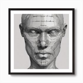 Man'S Face Art Print