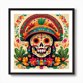 Day Of The Dead Skull 112 Art Print