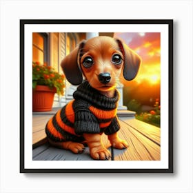 Dachshund Puppy Art Print