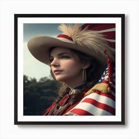 Girl In A Hat Art Print