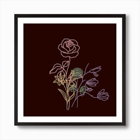 Roses And Flowers Art Print