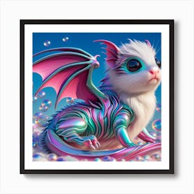 Dragonpig Bubbles Art Print