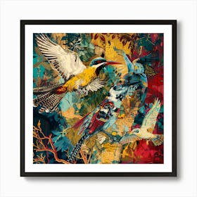 Birds In Flight Art Print