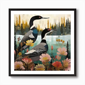 Bird In Nature Common Loon 2 Art Print