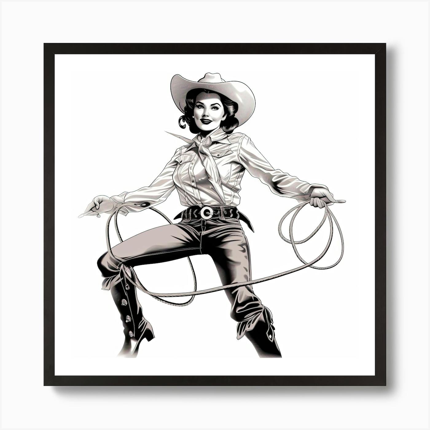 Cowgirl Drawing by Candie Hernandez Carter - Fine Art America